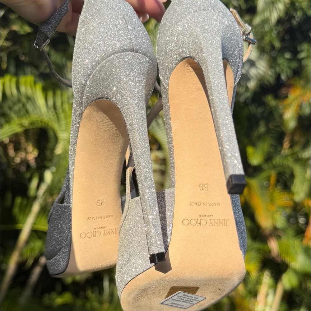 Jimmy Choo Sparkling Silver 👠 Brand New in Box size 39